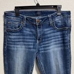 Daytrip  Womens Blue Denim Cropped Jeans Distressed Pockets Button Fly Size 31 Photo 6