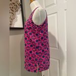 Charming Charlie Women Small pink blue geometric v-neck sleeveless tunic Top Photo 3