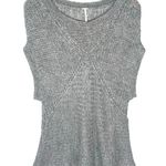 Free People Tatiana Heather Gray Linen Blend Sweater Tunic Vest medium Photo 2