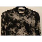 Vestique  Tie Die Black Grey High Collar Longsleeve Short Dress Women's Sz Medium Photo 3