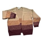 Lucky Brand Brown Ombre Dye Oversize Open Cardigan In Rust Wool Blend Size M Photo 1