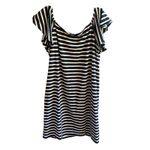 Ralph Lauren Lauren  on/off shoulder cotton blue/cream striped‎ dress. XL. NWT Photo 4