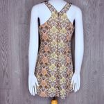ZARA  trafaluc gold and brown warm tone paisley dress sleeveless short dress sm Photo 8