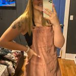 Corduroy Overall Dress Pink Size L Photo 0