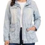 J. Jill light denim zip front jacket size xs Blue Photo 0