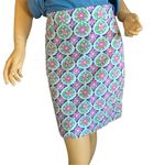Talbots  PURPLE, BLUE & GREEN COTTON FLORAL SKIRT (8) Photo 1