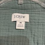 J.Crew  WOMENS GREEN GAUZEY BUTTON UP BLOUSE TOP MEDIUM Photo 1