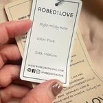 Robed with Love Pink Hildy Robe Short Tie Belt Satin Floral Sheer Size Medium M Photo 5