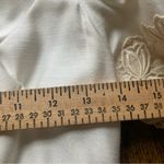 Vintage 1950’s Short Sleeved Ivory Linen Wedding Bridal Dress With Train Photo 13