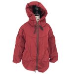 Free People  Hailey Oversized Puffer Coat XS Wine/Dark Red Hooded Jacket GUC Photo 1