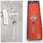 Lucky Brand NWT  silver pendant tassel necklace Photo 1