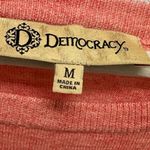 Democracy  Womens Side Ruched Popover Knit Top Size M Coral 3/4 Sleeve Classic Photo 2