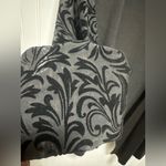 Carolyn Taylor  Black Open Front Cardigan velvet burnout sleeves sz L basic Photo 2