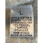 Klesis NEW Large Wool Blend Fit Flare Turtleneck Mini Sweater Dress Gray Cream Photo 3