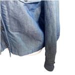 Rag and Bone Jessie Linen Blend Blue Chambray Shirt Jacket Button Size Large Photo 5