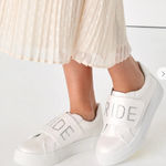 Lulus  Shoes Womens 8.5 White Bride‎ Platform Bride2Be White Rhinestone Sneakers Photo 0