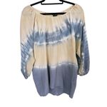 Club Monaco Fairy Boho Silk Tie Dye Blouse Small Earthy Lagenlook Whimsical Photo 1