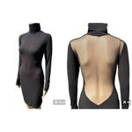 Kendall + Kylie Black Mesh Open Back Long Sleeve Dress Size Small Photo 1