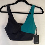 Revolve Lanston Sport Bra Women's XS Black Teal Colorblock Athletic Pullover NWT Photo 0