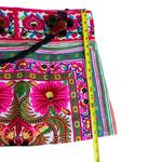 Handmade Thailand Eclectic Embroidered Tote Bag Bright Artsy Vibrant Beach Photo 6