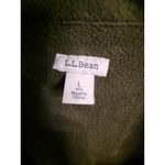 L.L.Bean Fleece Lined Hooded Button Up Striped Jacket Size Large Photo 4