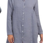 ZARA  Gauzy Pocket Button Down Babydoll Tunic Mini Dress Size Medium Photo 0