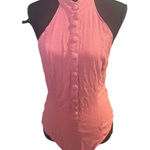 Free People  Halter Neck Bodysuit Button Front Size L Photo 0