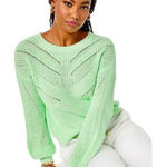 Lilly Pulitzer Bristow Cotton Knit Crewneck Sweater Women’s XS Pistachio Green Photo 0