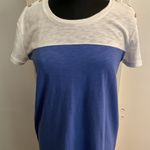 Nicole Miller 🤍  New York T-shirt Dress Womens Color Block Blue Whit Photo 1