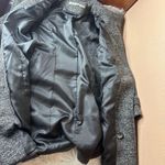 Kenneth Cole Reaction Houndstooth Wool Blend Belted Peacoat Size S/M Photo 5