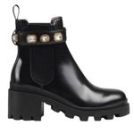 Gucci Crystal Embellished Leather Boots Photo 0