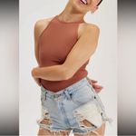 Girlfriend Collective NWT | Ribbed Copper Marlow High Neck Bodysuit Sz. Small Photo 5