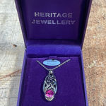NEW Heritage Jewelry Silver Necklace October Birthstone Tourmaline Gift Birthday Photo 0