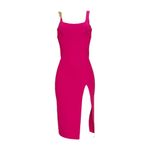 Amanda Uprichard  Landra Chain Strap Midi Dress, Magenta, XS Photo 4