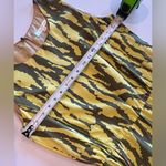 ROY STUDIO 100% Silk Sleeveless‎ Summer or Spring Yellow Dress Size 38 Green Photo 5