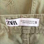 ZARA  Size 0 Women's Teen Girl Olive Green Women's Jeans BROKEN ZIPPER Photo 5
