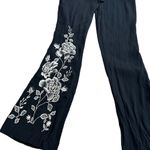 Anthropologie HD In Paris Women’s 0 Embroidered Wide Leg Jumpsuit Black Western Photo 1