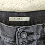 PacSun High-rise Straight Leg Jeans Black Distressed Women's Size 29 Rigid Denim Photo 6