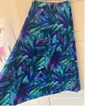 MiracleSuit Miriclesuit sz L/XL Womens Blue Floral Wrap Swim Skirt Sarong Cover Up Vacation Photo 2