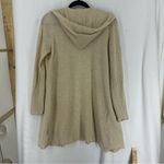 Saks 5th Avenue Saks Fifth Avenue Cashmere Thin Hooded Cardigan Womens Medium Beige Photo 7