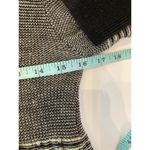 Free People  Black Beige Scoop Neck Striped Sweater Sz M Wool Pullover Photo 10