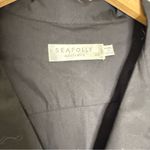 Seafolly Australia Black Button-Front Midi Dress with Waist Tie – Size XS Photo 4