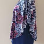 Lavish  blue medallion blouse size large Photo 3