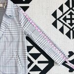 MELLODAY  Plaid Notch Lapel Open Front Trench Coat in Gray Plaid Small Photo 8