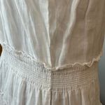 Theory Women’s  White Tiered Sundress Spaghetti Strap Boho Peasant Vacation Flowy Photo 7