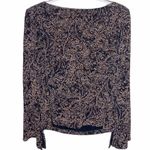 XScape evening paisley shimmer drape neckline top size L Photo 1