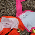 Unbranded Neon Pink & Orange 2 Piece Bikini Swimsuit Size Small NWOT Photo 3