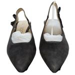 Sole Society Maelie Slingbacks Women's 7.5 M Taupe Suede Low Black Heel Photo 0