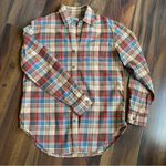 Jones New York  Sport 100% Cotton Flannel Plaid Button Down Shirt Photo 2