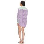 Solid & Striped  Oxford Tunic Mint & Amethyst Stripe Womens Size XS Photo 3